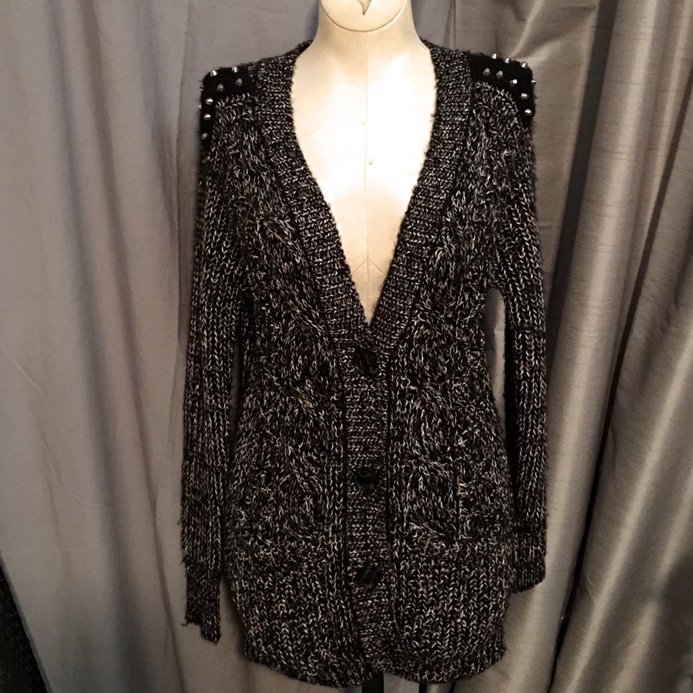 Jessica Simpson Cardigan with Studded Shoulders